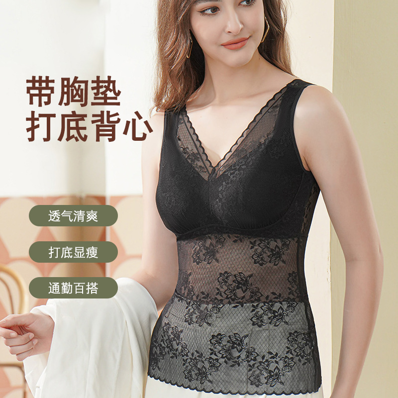 Black lace tank top