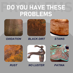 Jaysuing Copper Cleaner and Polisher for Copper Pots and Utensils, Rust Remover and Brightener for Copper, Brass, and Bronze