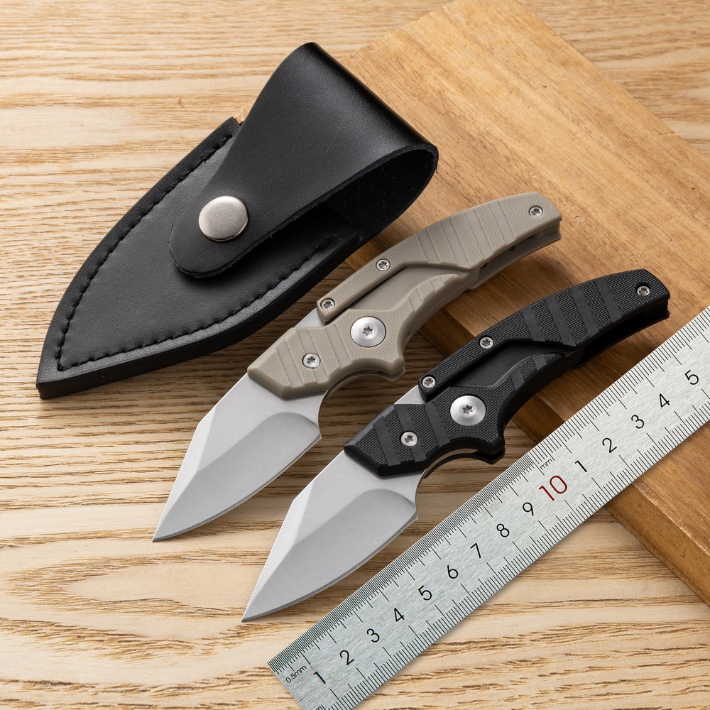 跨境热卖现货户外便携防身小刀创意变形二合一折叠野营求生锋利刀