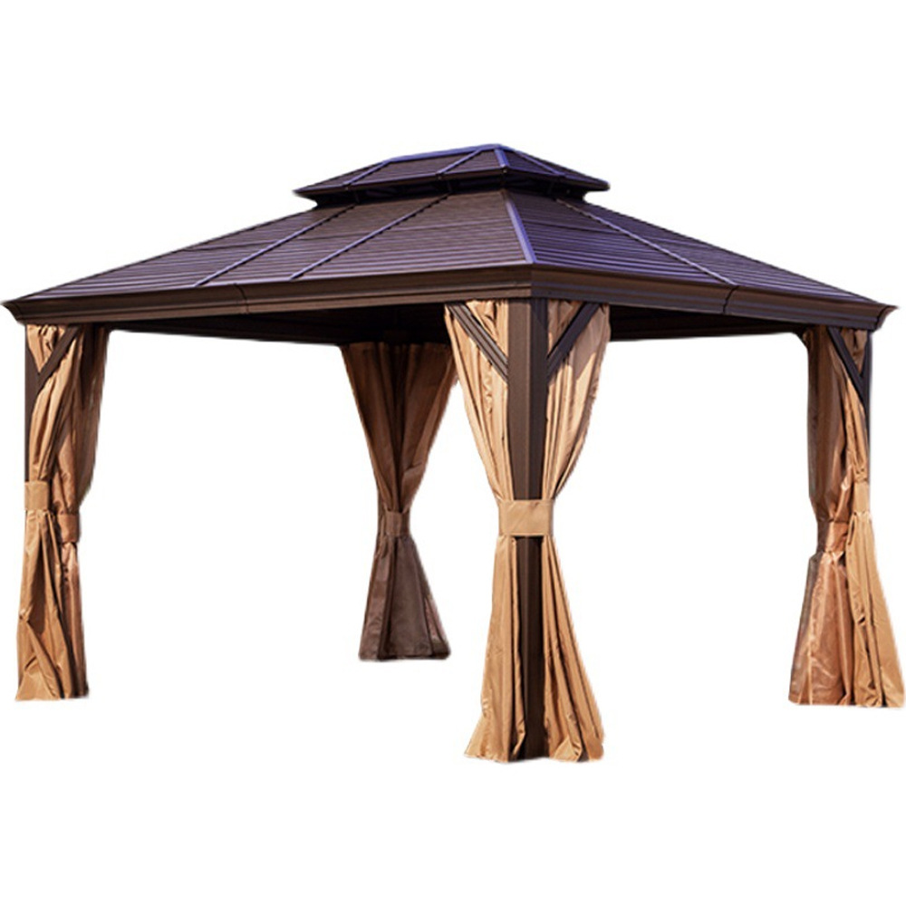 Al Aire Libre Pavilion sombrilla techo galvanizado Villa patio jardín terraza punto escénico ocio toldo actividad de ocio cobertizo