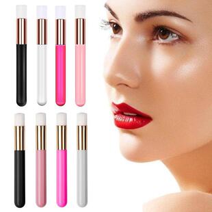 Cross-border special for in stock false eyelashes mousse brush household cleaning nose washing brush flat head makeup brush blackhead removal wholesale