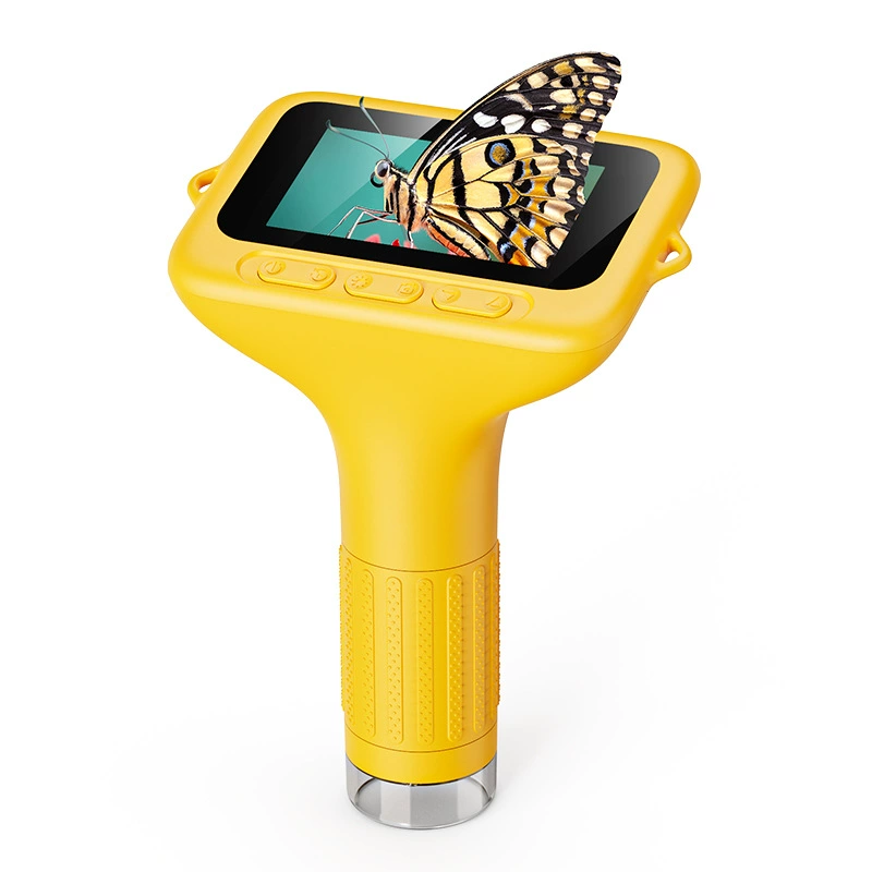 Детский ручной электронный цифровой микроскоп, портативный детский биологический наблюдательный увеличительное стекло, научные и образовательные развивающие игрушки