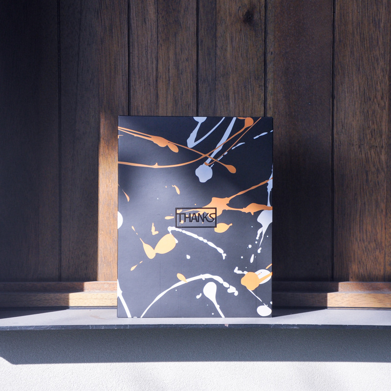 烘焙包装 水墨thanks绿豆糕盒 海藻糖包装盒凤梨酥包装酥饼包装盒