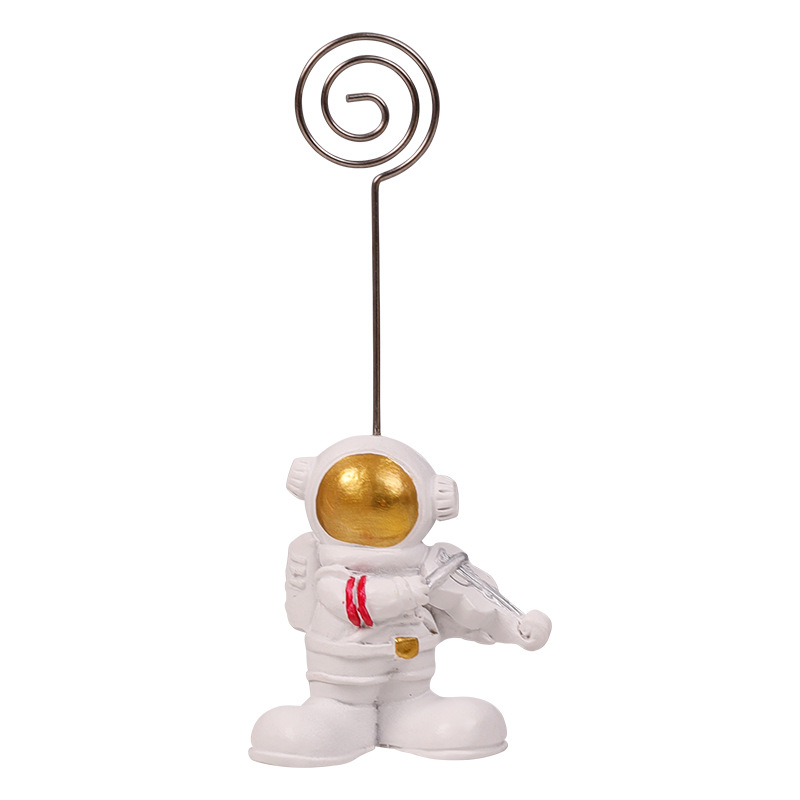 Creative three-dimensional mini astronaut spaceman business card holder desktop photo holder desktop small ornaments resin crafts