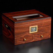 茄龙雪茄盒雪松木保湿盒碳纤维大容量存储双层防风烟盒 CLA-21HS1