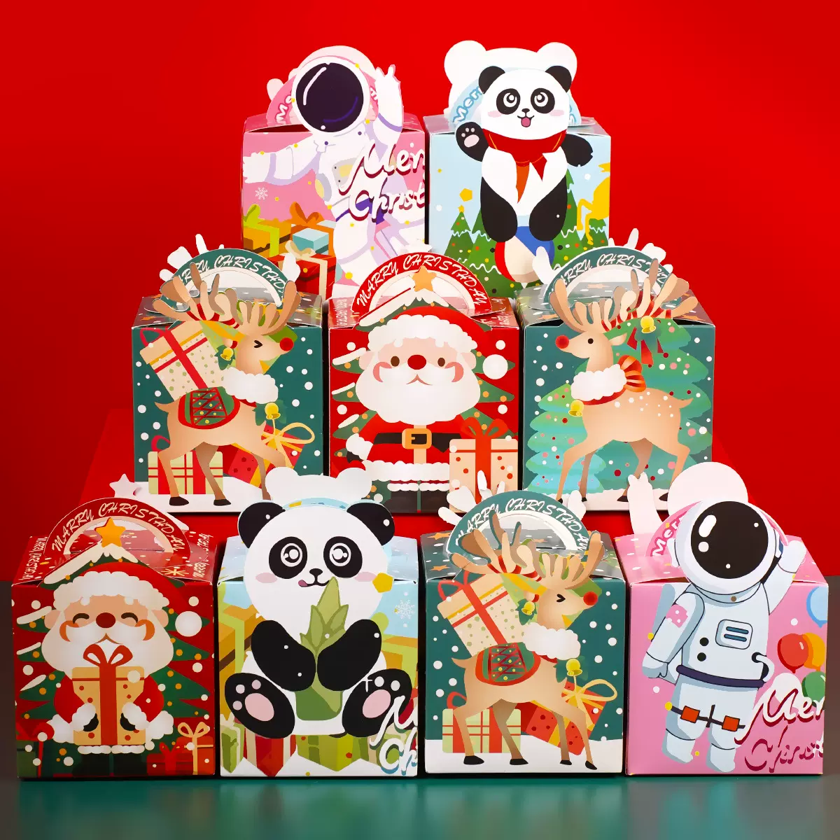 新款圣诞苹果盒平安夜苹果盒子苹果包装盒圣诞节礼盒平安果包装盒