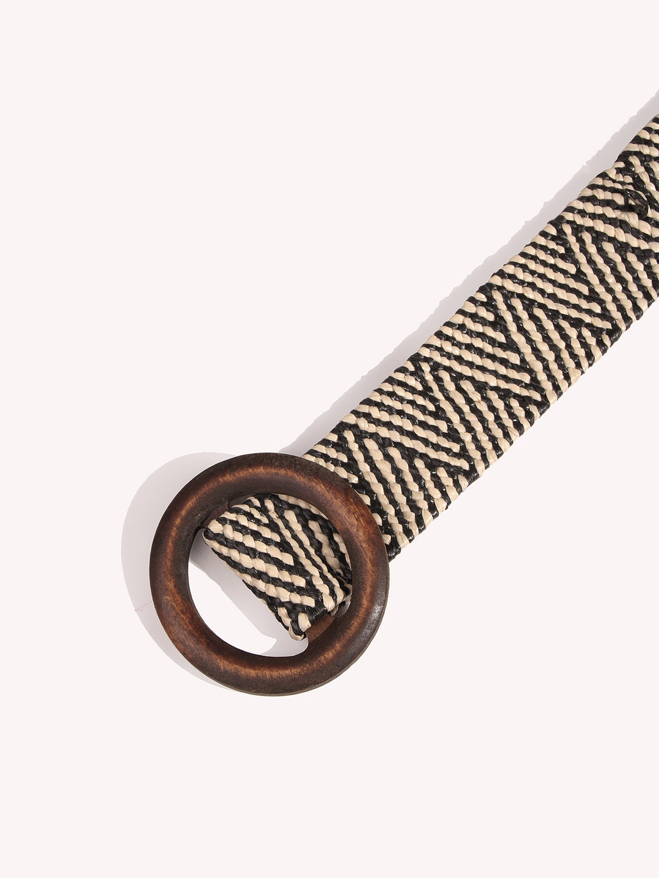 Simple Style Circle Plastic Wood Woven Belt Women's Woven Belts 1 Piece display picture 3