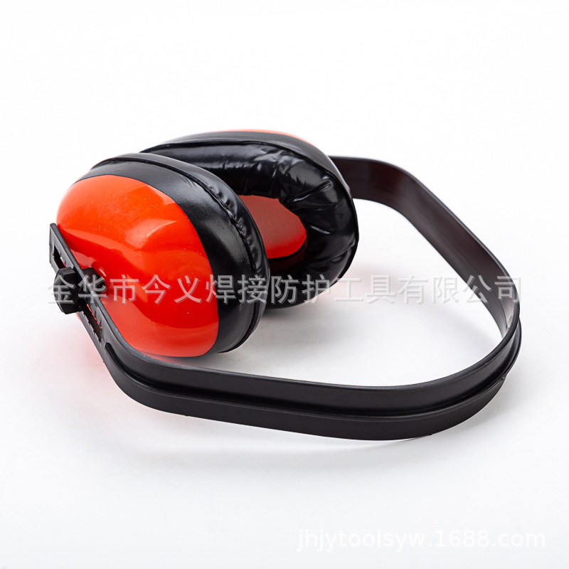 工厂现货供应防护耳罩防噪音耳罩出口耳罩大红耳罩头戴式工业降噪