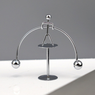 Creative Metal Disterpin Weightlifting Balancing Placing Both Foot Little Iron Man Swinger Children Student Birthday Graduation Gifts