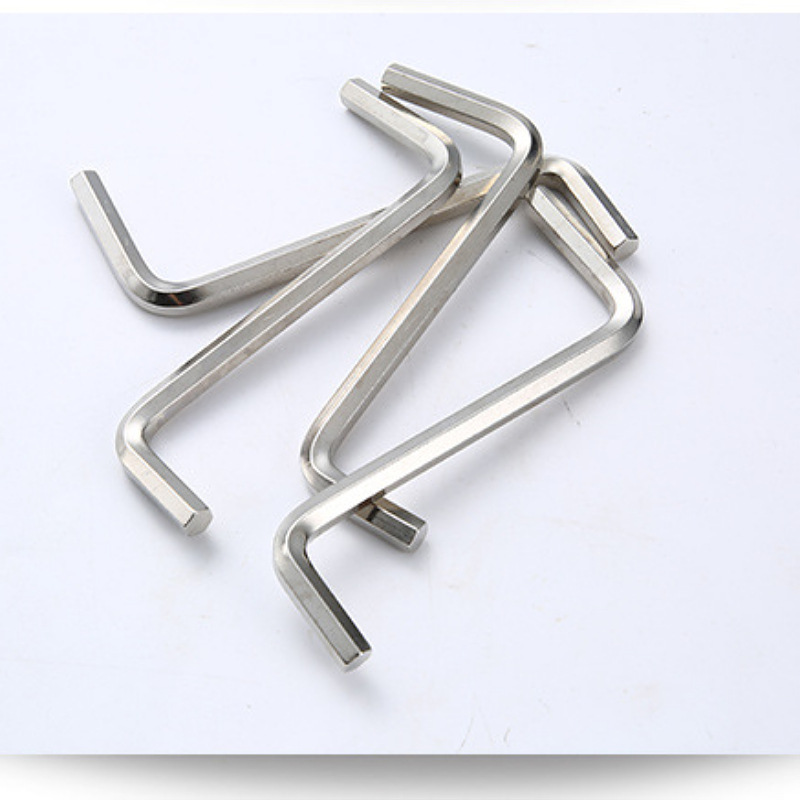 Nickel-plated dual-purpose flat head Z-type 5 to 4 double-headed bent hexagonal wrench 6 to 5 dual-purpose hexagonal wrench