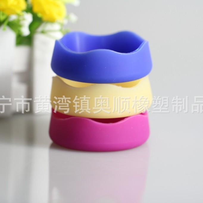 可感温变色 奶瓶套 防碎防震套 奶瓶保护套 花边硅胶杯套 瓶套