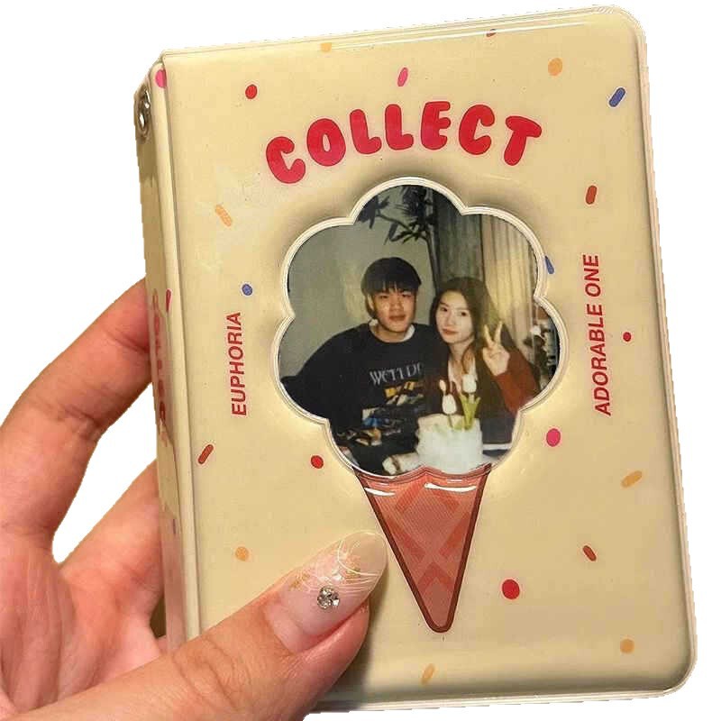Xiaohongshu 人気の 3inch ポラロイドフォトアルバム収納ブックミニかわいいインスタイルフォトカード収納ブック花柄中空|undefined
