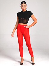 L 56149 Sheer Mesh High Waist Pants �W������ѝ �W���羳