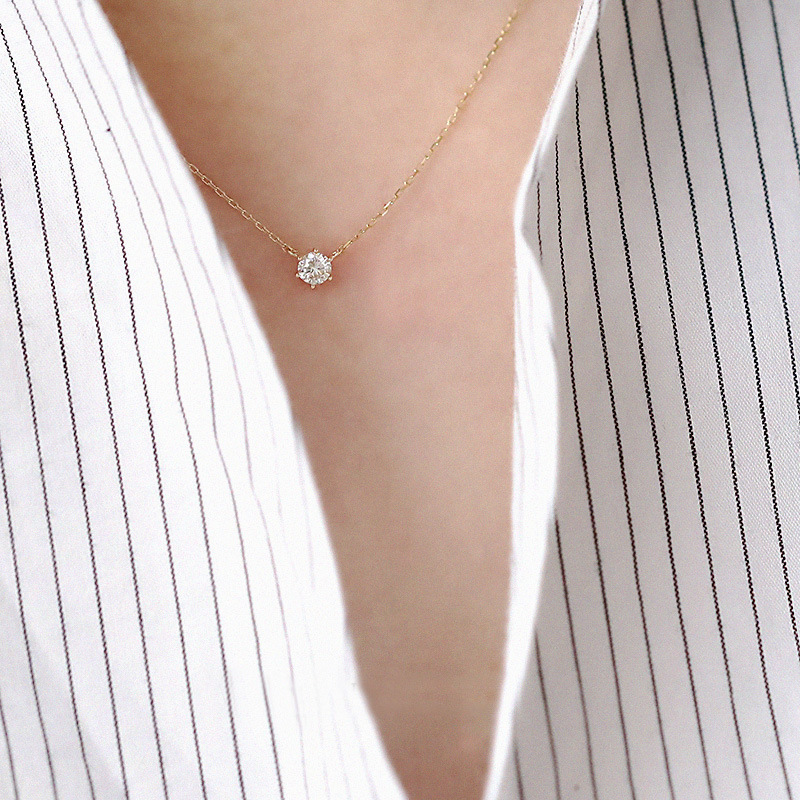 Women's Gender 1 Piece 925 Sterling Silver Solid Color 925 Sterling Silver Cable Chain Pendant Necklace