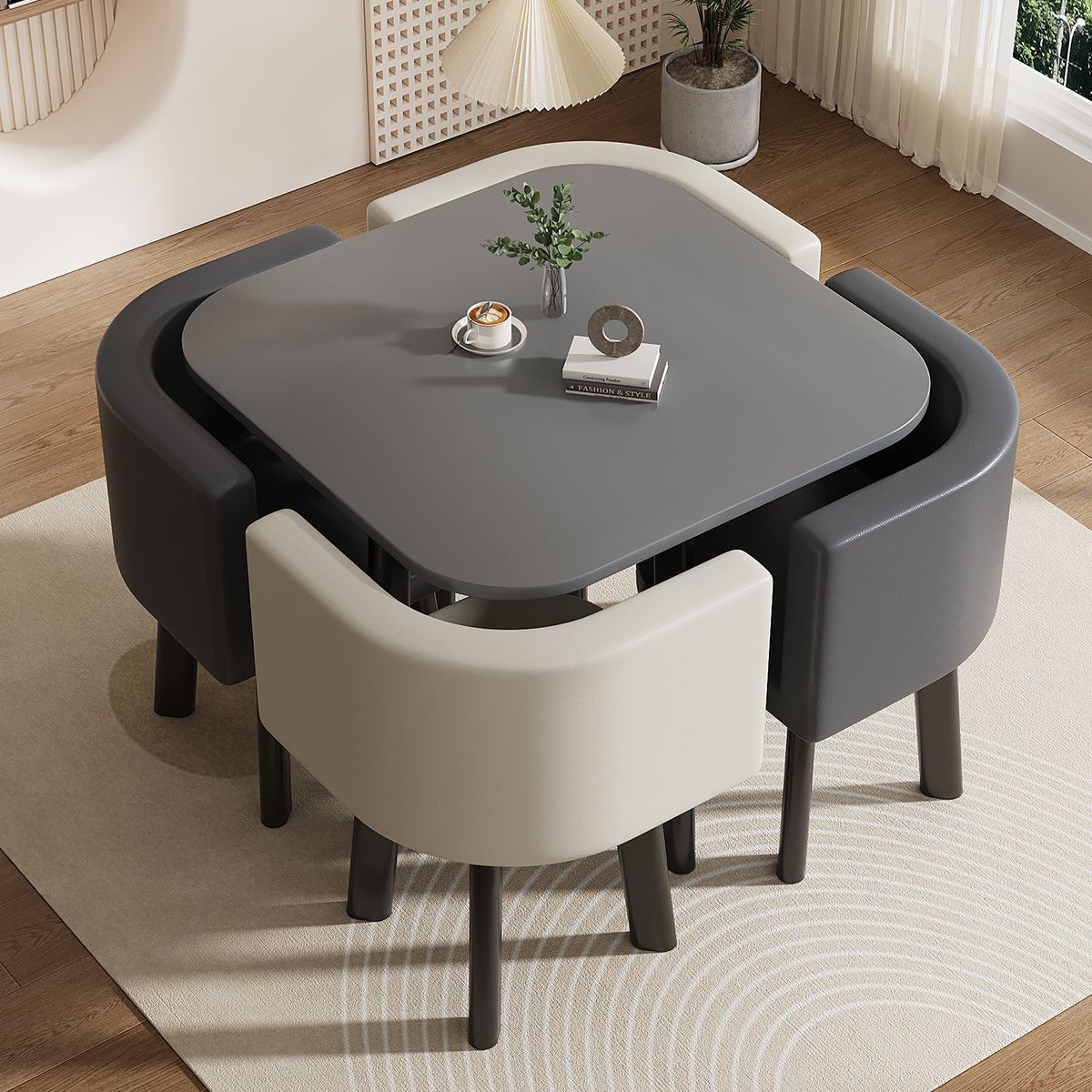 Mesa y silla de negociación simple mesa redonda de recepción de negociación casual mesa de recepción mesa comercial de té de leche y postres mesa y silla image 34