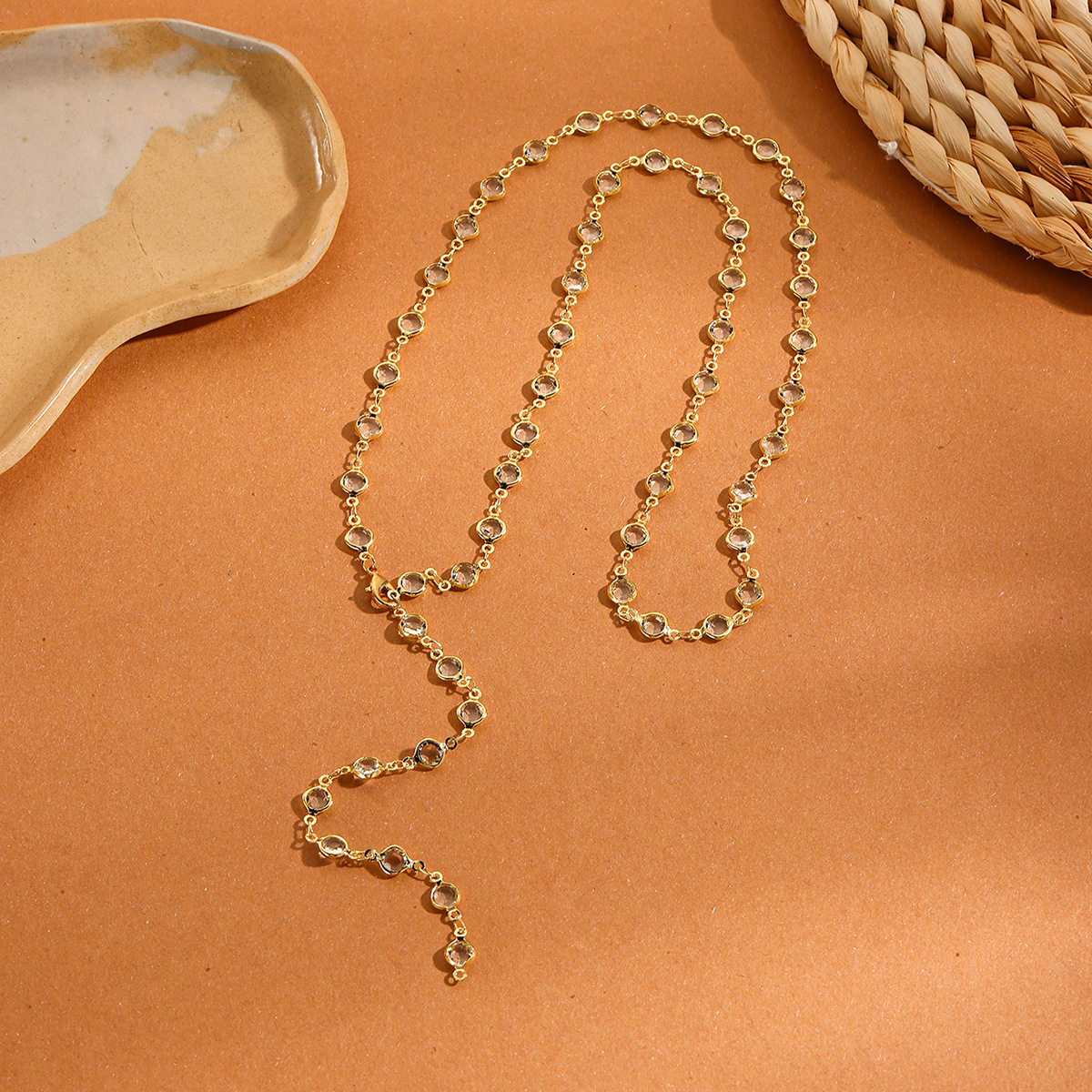 Colar y de pérolas com tassel elegante corrente para mulher_voghion.com