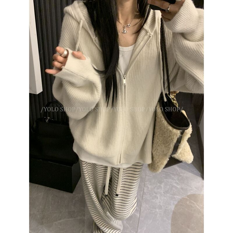 3618# YOLOSHOP 【叠叠乐2.0】韩系连帽毛衣内搭针织开衫拉链外套|undefined