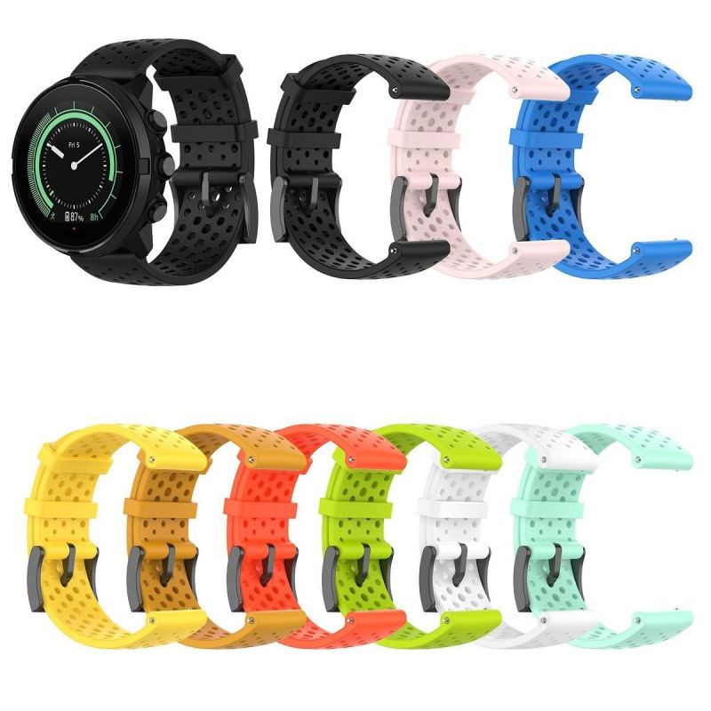 Suitable for Suunto 9 Baro/D5/Spartan Sport, Suunto 7 breathable perforated silicone watch strap