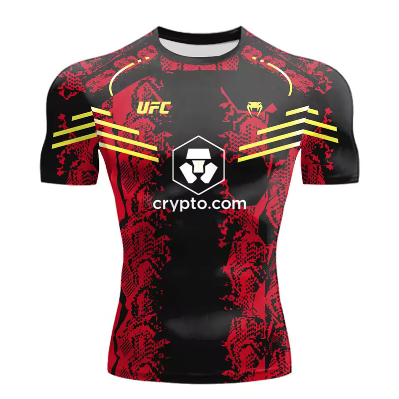 Summer New Hot-Selling Ufc Boxing Game Chaser T-Shirt for Men and Women Casual Breathable Oversized Quick-Drying Short-Sleeved Tops