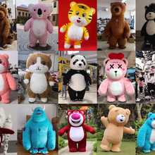 充气大熊猫卡通人偶服装圣诞老人北极熊活动演出人穿玩偶服