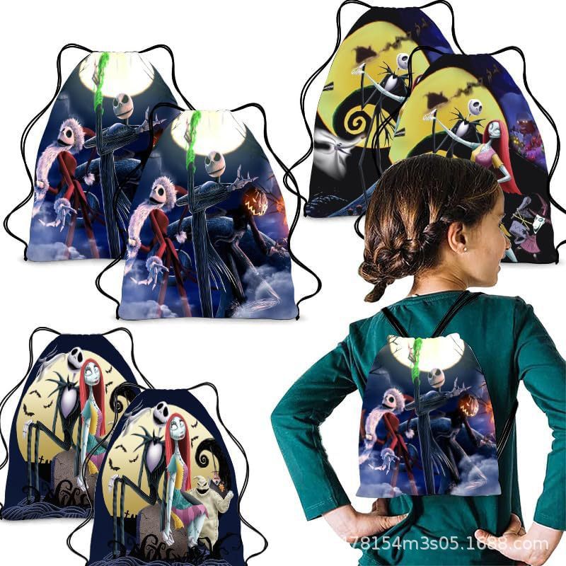 万圣节十二双肩抽绳背包袋子派对便携收纳袋涤纶手提抽绳袋束口