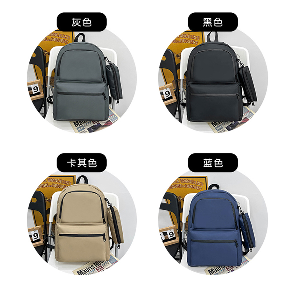 Transfronterizo nueva mochila de gran capacidad simple, moda, mochila de hombre, mochila universitaria de mujeres, mochila de computadora universal