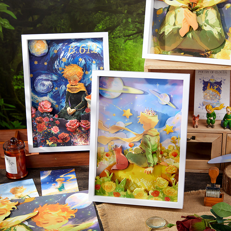 Recoge el rompecabezas tridimensional de múltiples capas Rose Star Wish Series Personajes literarios originales Rompecabezas de regalos navideños para estudiantes