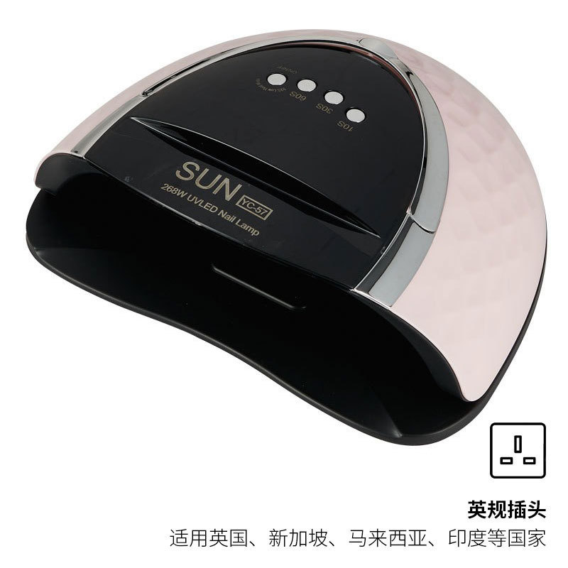 Lámpara de uñas de alta potencia para uso transfronterizo, lámpara de fototerapia LED de secado rápido para esmalte de uñas en gel, máquina de terapia de luz para uñas específica para salones de manicura