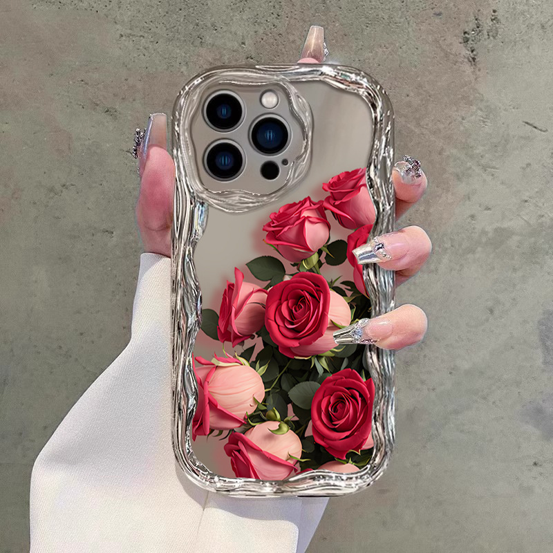 Red Rose Suitable for Apple 17Promax Mobile Phone Case Iphone14/15Proins Internet Celebrity 16Pro Protective Case Red Rose Suitable for Apple 17Promax Mobile Phone Case Iphone14/15Proins Internet Celebrity 16Pro Protective Case