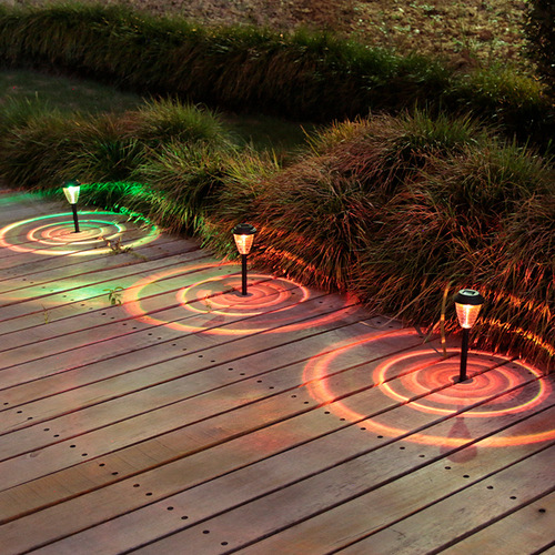 New outdoor solar lawn lamp road park garden lamp ground plug aperture projection garden lamp landscape lamp