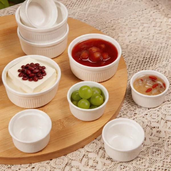 Pudding bowl, ceramic baking bowl, baking dessert porcelain bowl, cake, fruit, fries, dessert bowl, afternoon tea, western food small bowl