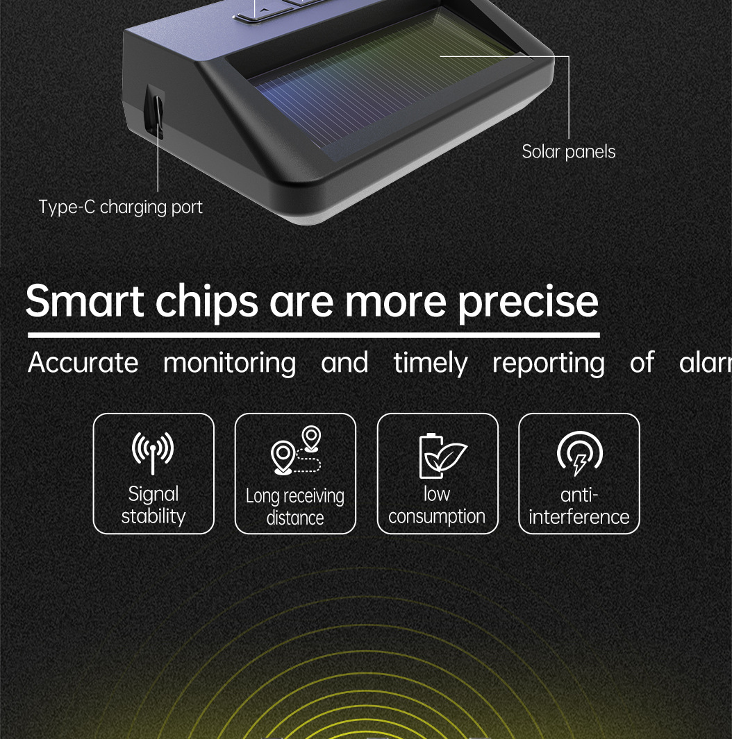T17-6 Wheel-Mounted Tire Pressure Detector Solar-Powered Tire Pressure Monitoring High-Precision Wireless Rv Tire Pressure Tpms Cross-System