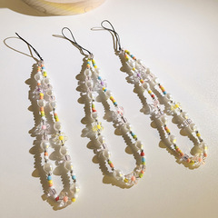 ins日韓小眾彩色花朵串珠掛鏈手提鏈女通用手機殼ccd相機手機掛繩