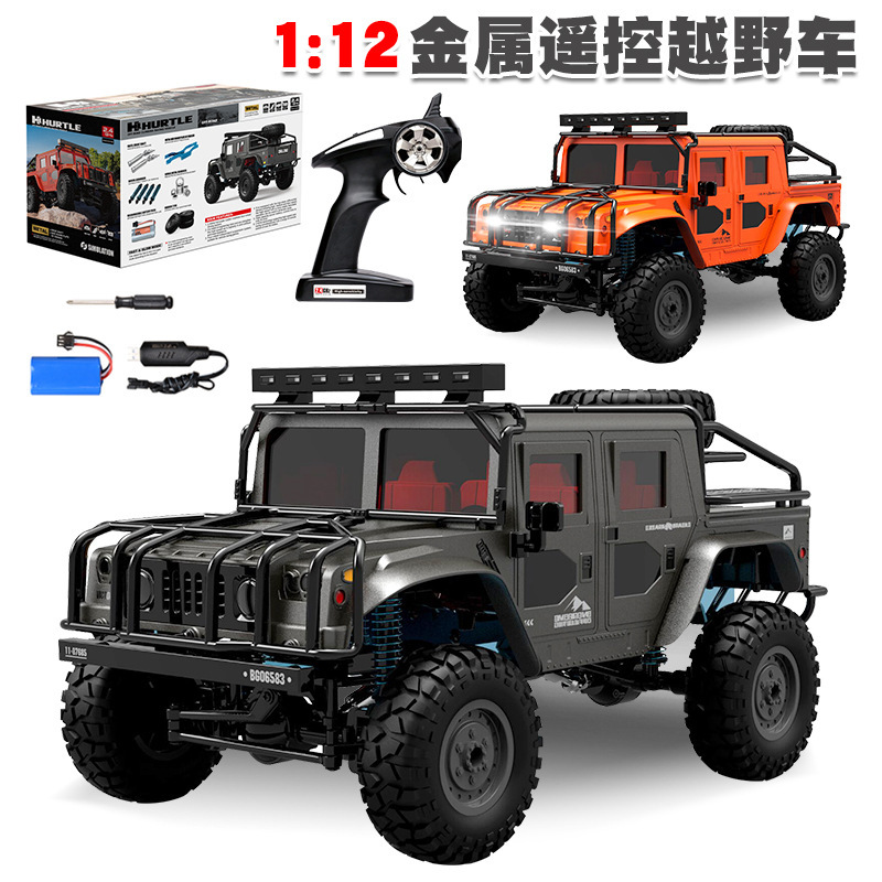 Control remoto transfronterizo de tracción en las cuatro ruedas escalada todoterreno IPX4 coche de alta velocidad simulación a gran escala Humvee coche H1 modelo de juguete