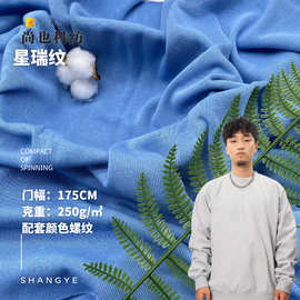 现货凯卓纹250克涤棉米尼罗纹布 保暖透气冬日卫衣短裤套装面料