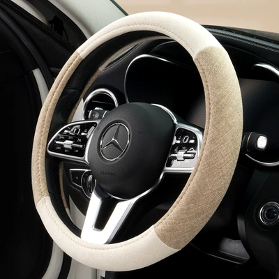 Breathable Linen Car Steering Steering wheel cover