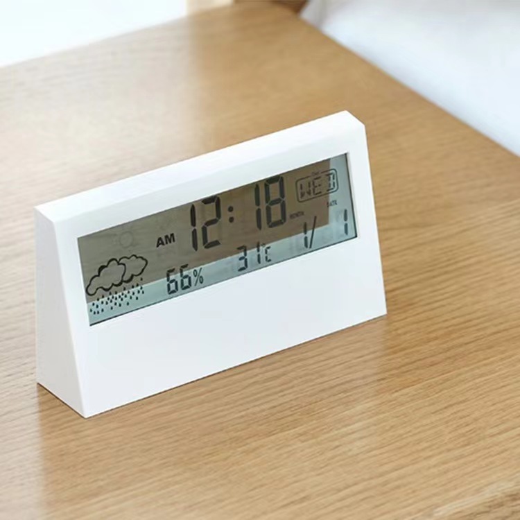実用的な贈り物透明LCD大画面表示多機能電子目覚まし時計広告宣伝オーダーロゴプレゼント|undefined