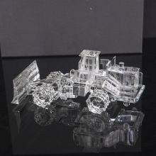 水晶工艺品车库激光汽车楼模雕刻模型定制批发手工创意礼品K9水晶