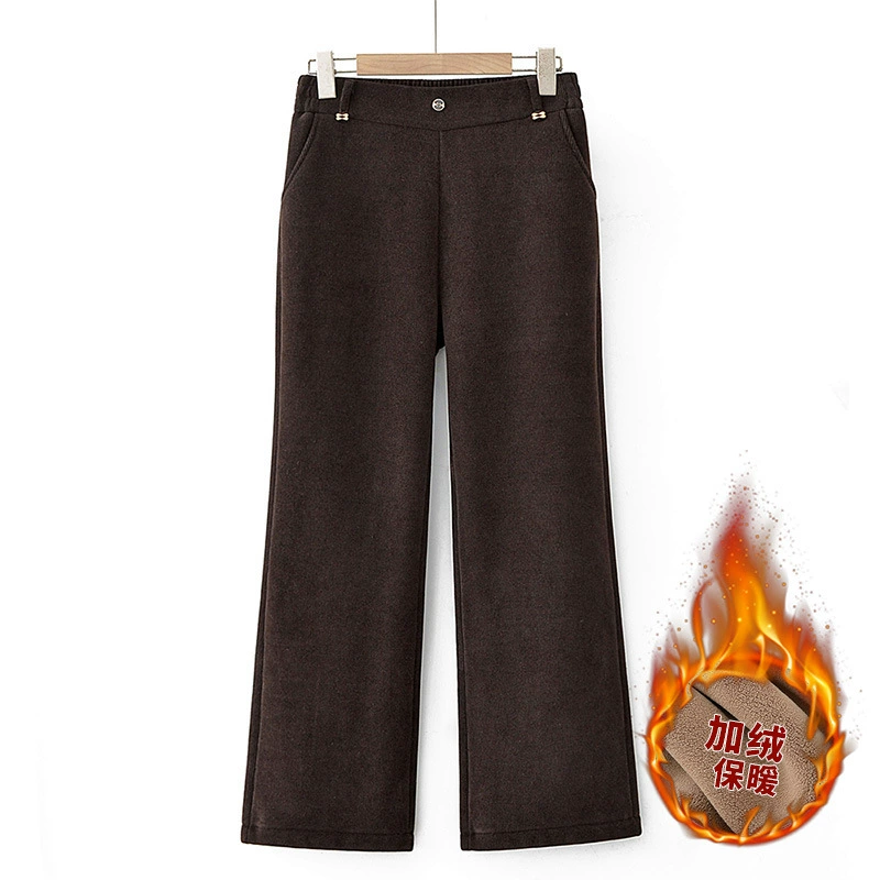 Qiang Yaying леди средних лет Qiuxiang новые микро-ламы брюки плюс бархатная теплая эластина