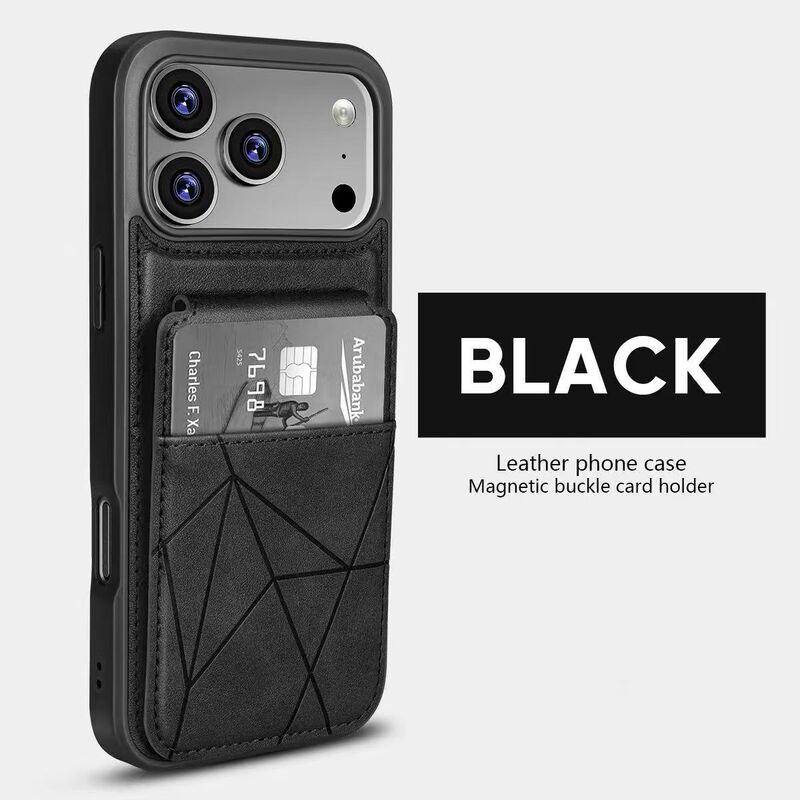 New Model Suitable for Apple 17Promax Mobile Phone Case Card Holder Iphone16 15 14 13 12 Magnetic Leather Case Xr New Model Suitable for Apple 17Promax Mobile Phone Case Card Holder Iphone16 15 14 13 12 Magnetic Leather Case Xr