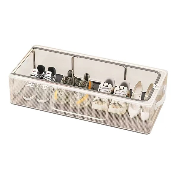 Folding transparent storage box