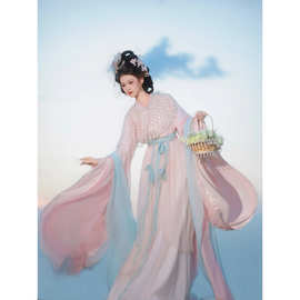 魏晋南北朝汉服2025新款女古装仙气飘飘古风小个子直裾大袖衫套装