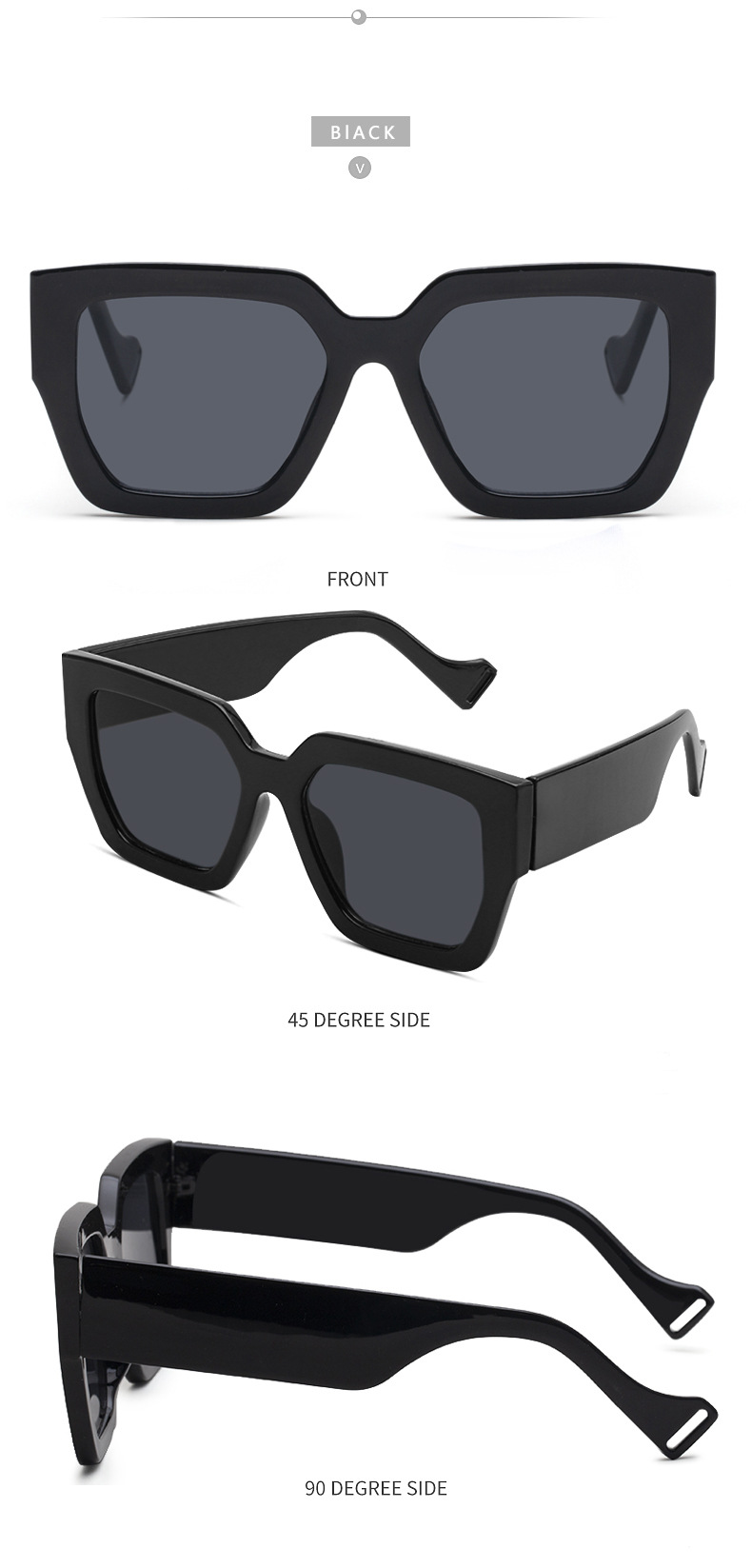 New Fashion Style Big Frame Sunglasses display picture 5