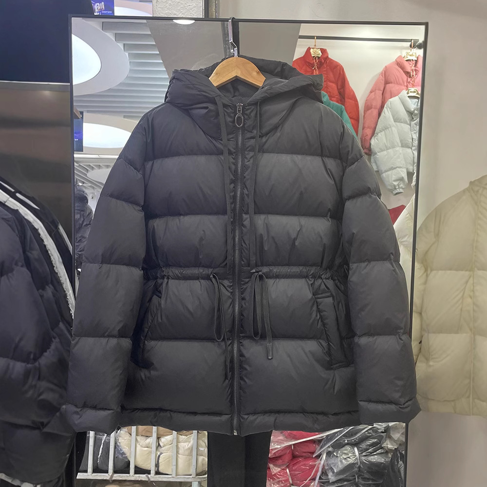 跨境秋冬新款羽绒服女中长款收腰显瘦韩版时尚面包服加厚保暖外套