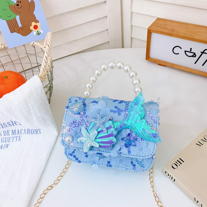 Bagos de perlas para niños 2025 nuevos bolsos de niños bolsos de mochila de niñas bolsos accesorios de princesa bolsos de viento de fragancia