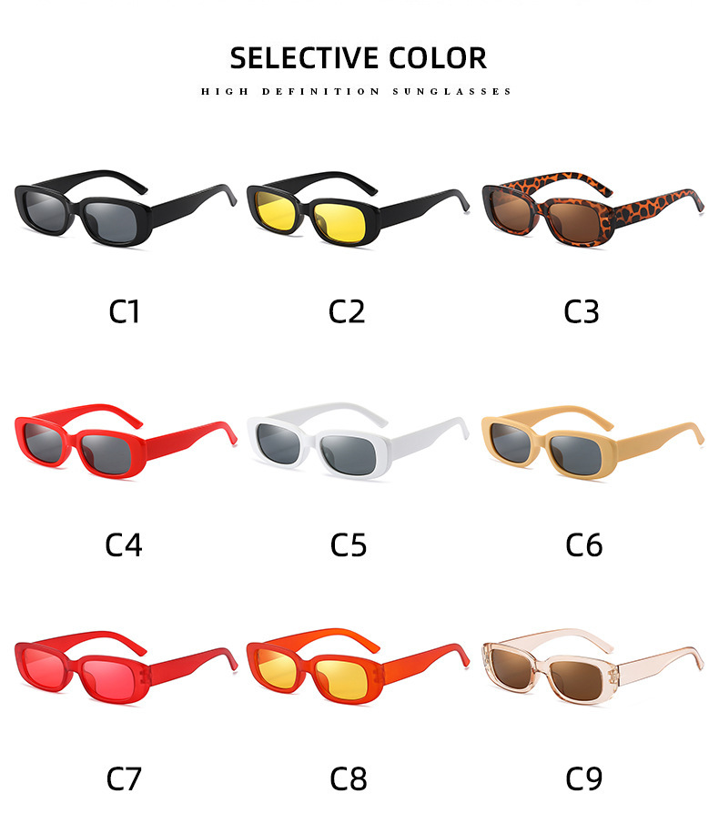 50g Weight Full Frame Glasses Structure Sunglasses Classification PC, UV400 Protection Lens Material Square Glasses Style Outdoor, Travel Occasion Solid Color Pattern Unisex Gender Casual, Simple Style Style Casual Simple Style Solid Color PC UV400 Protection Square Full Frame Women's Sunglasses 3