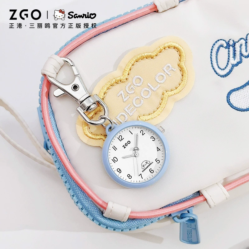 Часы совместного осмотра Sanrio, бесшумные часы медсестры, специальные карманы маленькие часы для вступительных экзаменов в среднюю школу, наручной карманный кварцевый часы