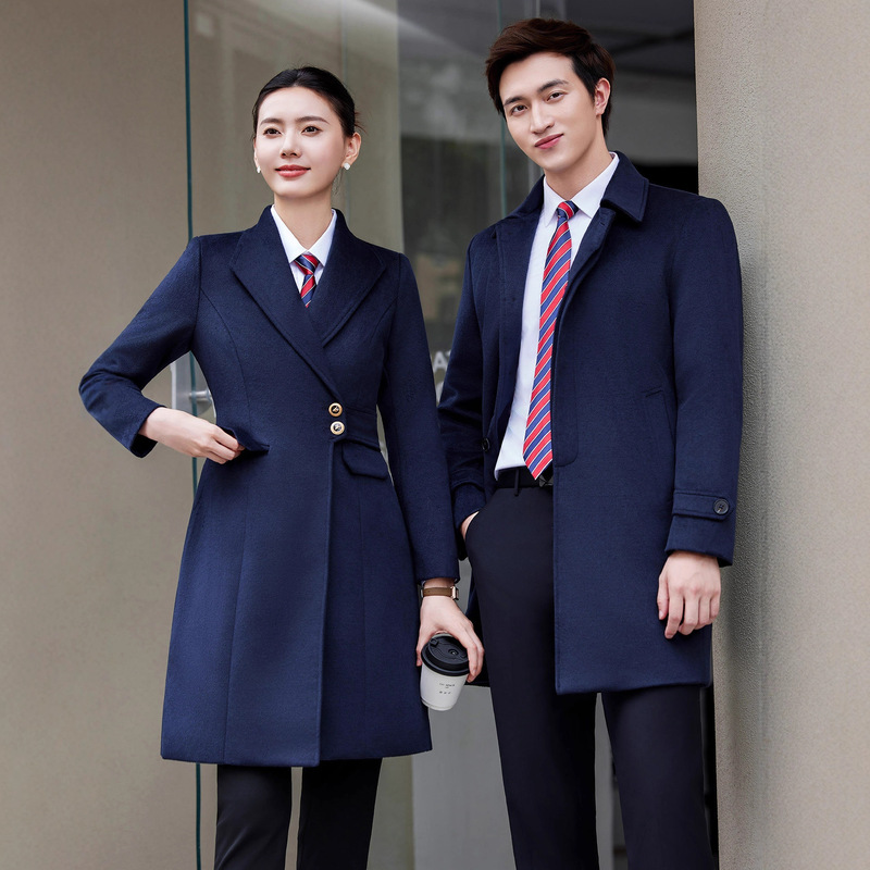 Workwear Woolen Outwear Women's Winter Professional down Liner Men's and Women's Property 4S Store Bank Sales Department Work Clothes