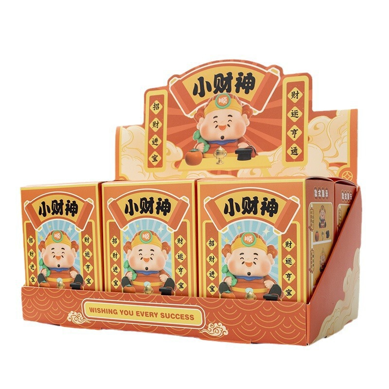 卡通可爱招财猫盲盒公仔手办猫咪树脂办公桌面装饰品潮玩摆件批发|undefined