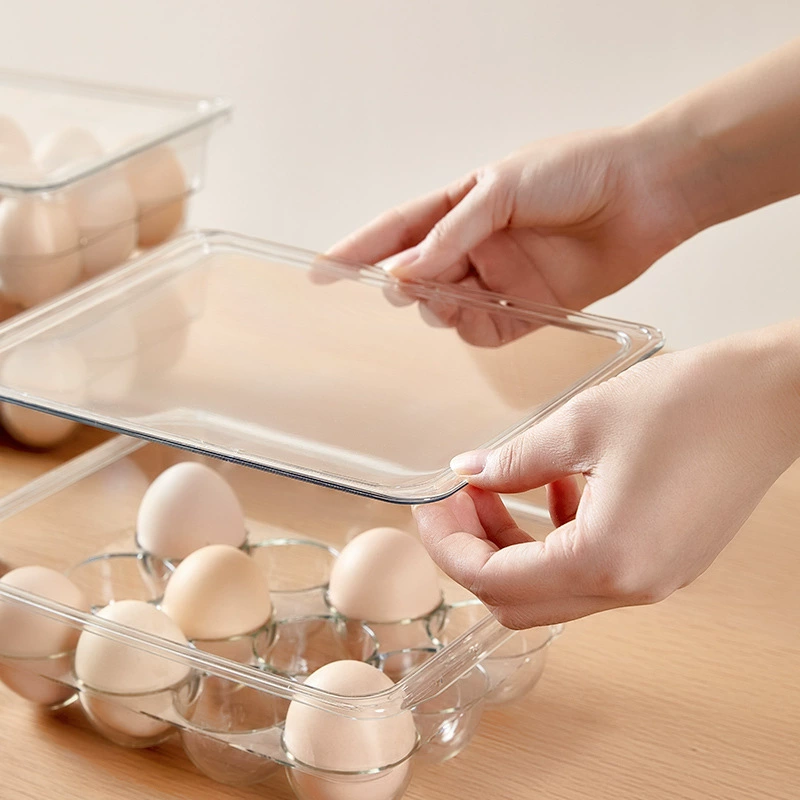 Kitchen refrigerator Put egg box Egg sting for transparent egg storage box double -layer merging egg box manufacturers wholesale